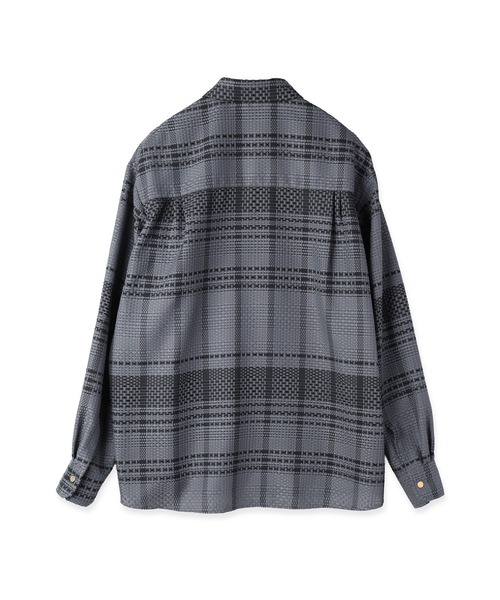 CULLNI(クルニ)の「Sheer Tile Check Chin Tab Shirt(シャツ/ブラウス・メンズ・ネイビー/ブラック/グレー/オフホワイト・1/0/2)」の16枚目の写真