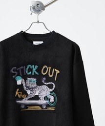 ATELANE（アテレーン）の「ATELANE / スウェードポンチ/アソート/刺繍デザイン/ロングスリーブ（スウェット）」