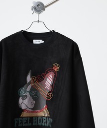 ATELANE（アテレーン）の「ATELANE / スウェードポンチ/アソート/刺繍デザイン/ロングスリーブ（スウェット）」