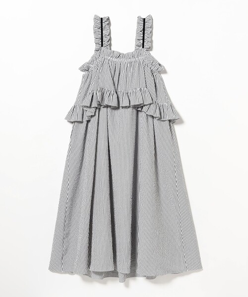 mmts（マミタス）の「ストライプ ルビー フリル キャミワンピース（ワンピース・レディース・ブラック/サックスブルー・MEDIUM/SMALL）」の11枚目の写真