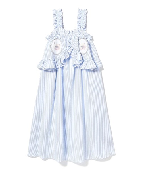 mmts（マミタス）の「ストライプ ルビー フリル キャミワンピース（ワンピース・レディース・ブラック/サックスブルー・MEDIUM/SMALL）」の13枚目の写真