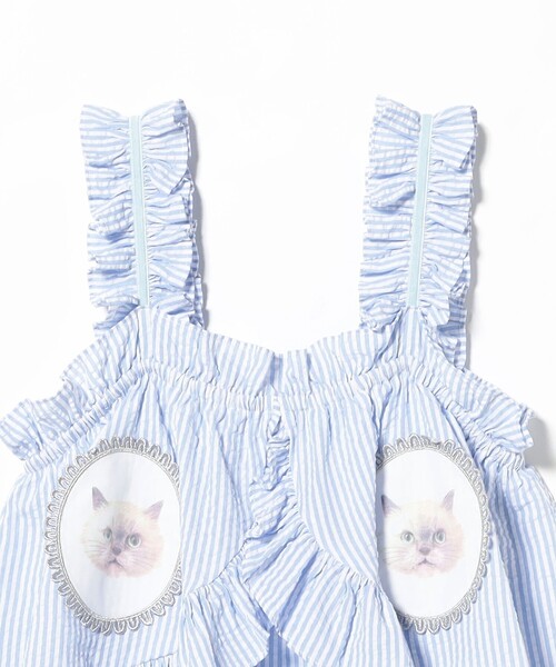 mmts（マミタス）の「ストライプ ルビー フリル キャミワンピース（ワンピース・レディース・ブラック/サックスブルー・MEDIUM/SMALL）」の14枚目の写真