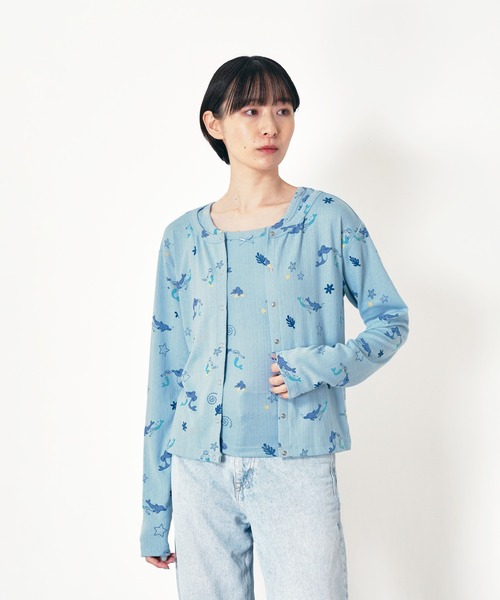 Common Noun(コモン ナウン)の「“SEA” Midori Nakajima 針抜きカーディガン(カーディガン/ボレロ・レディース・イエロー/サックスブルー・M)」の1枚目の写真