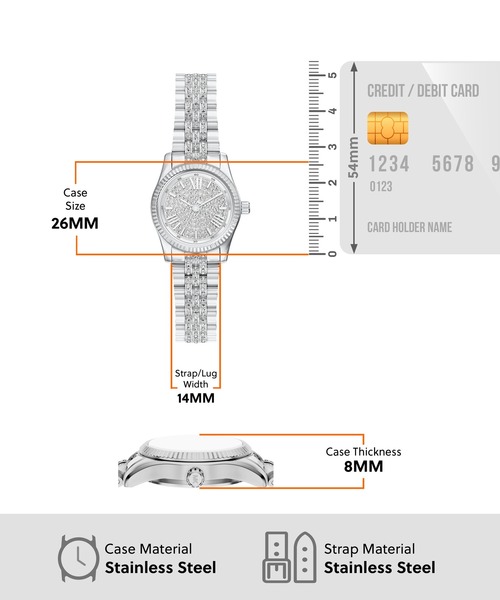 MICHAEL KORS（マイケルコース）の「マイケル・コース 腕時計 レディース アナログ ステンレス MK7577（アナログ腕時計・レディース・シルバー・FREE）」の5枚目の写真