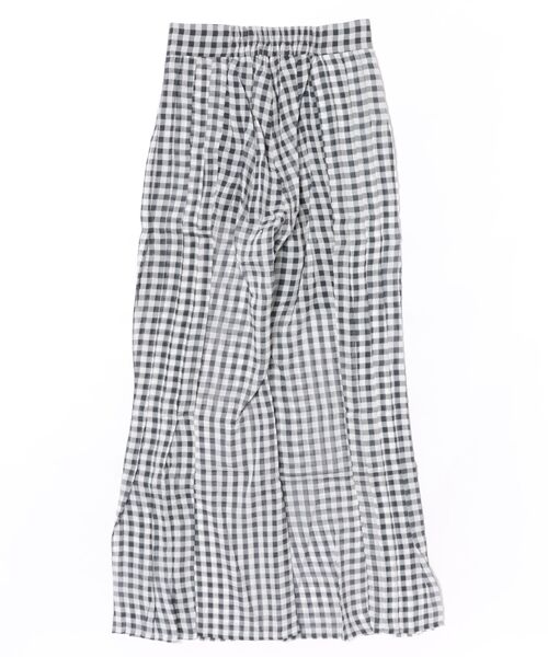 VIBGYOR（ヴィブジョー）の「【ENCLOSURE】Side pleats check wide pants（その他パンツ・レディース・オレンジ/ネイビー/ライトブルー・FREE）」の4枚目の写真