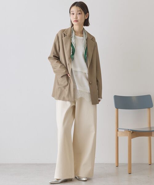 AMERICAN HOLIC(アメリカンホリック)の「リネンライクオーバーサイズジャケット(テーラードジャケット・レディース・ブラウン/ダークネイビー・L/M)」の20枚目の写真