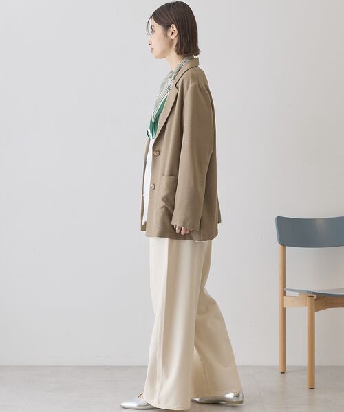 AMERICAN HOLIC(アメリカンホリック)の「リネンライクオーバーサイズジャケット(テーラードジャケット・レディース・ブラウン/ダークネイビー・L/M)」の21枚目の写真