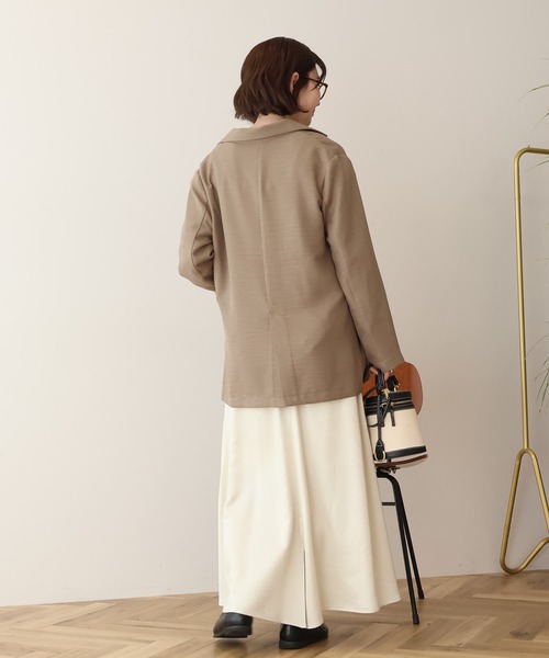 AMERICAN HOLIC(アメリカンホリック)の「リネンライクオーバーサイズジャケット(テーラードジャケット・レディース・ブラウン/ダークネイビー・L/M)」の10枚目の写真