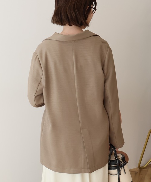 AMERICAN HOLIC(アメリカンホリック)の「リネンライクオーバーサイズジャケット(テーラードジャケット・レディース・ブラウン/ダークネイビー・L/M)」の13枚目の写真