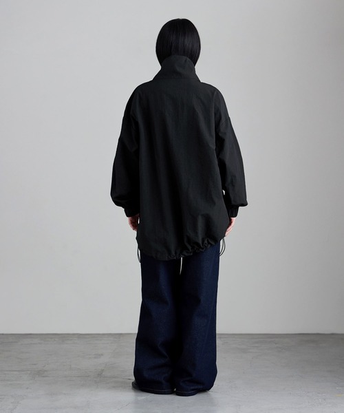 etoll.（エトル）の「ナイロンスタンドカラーブルゾン（ブルゾン・レディース・ブラック/アイボリー・M）」の9枚目の写真