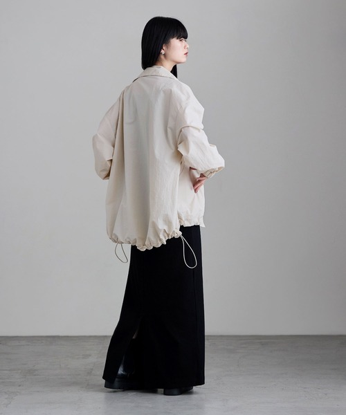 etoll.（エトル）の「ナイロンスタンドカラーブルゾン（ブルゾン・レディース・ブラック/アイボリー・M）」の14枚目の写真