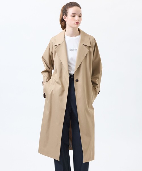 MACKINTOSH PHILOSOPHY(マッキントッシュ フィロソフィー)の「【WEB&一部店舗限定】【AIRDRIE(エイドリー)】コットンギャバジン(トレンチコート・レディース・ダークネイビー/ベージュ・38/36)」の2枚目の写真