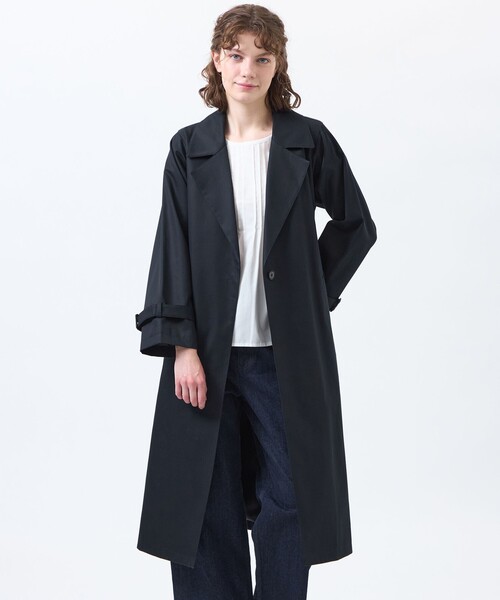 MACKINTOSH PHILOSOPHY(マッキントッシュ フィロソフィー)の「【WEB&一部店舗限定】【AIRDRIE(エイドリー)】コットンギャバジン(トレンチコート・レディース・ダークネイビー/ベージュ・38/36)」の1枚目の写真