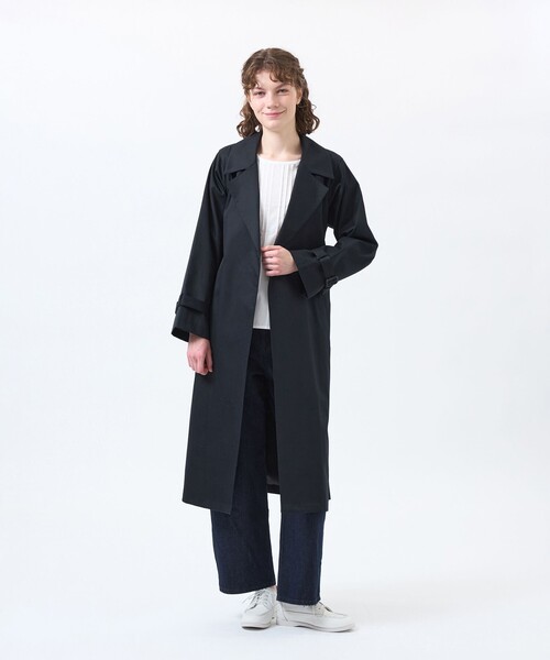 MACKINTOSH PHILOSOPHY(マッキントッシュ フィロソフィー)の「【WEB&一部店舗限定】【AIRDRIE(エイドリー)】コットンギャバジン(トレンチコート・レディース・ダークネイビー/ベージュ・38/36)」の3枚目の写真