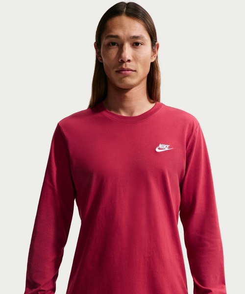 NIKE(ナイキ)の「ナイキ NIKE NSW クラブ L/S Tシャツ(Tシャツ/カットソー・メンズ・ボルドー・LL/3L/S/M/L)」の1枚目の写真