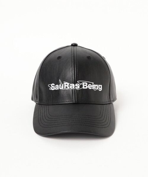 BEAMS T(ビームスティー)の「SauRas Being / A-Cheat Leather 6PCAP(キャップ・メンズ・ブラック・ONE SIZE)」の2枚目の写真