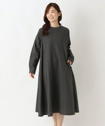 コットンWガーゼ Aラインワンピース