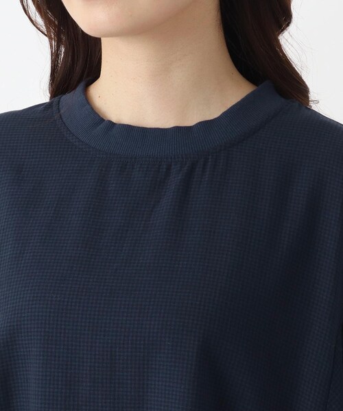 one'sterrace(ワンズテラス)の「コットンWガーゼ Aラインワンピース(ワンピース・レディース・ネイビー系5/グレー系4/カーキ系5・02)」の7枚目の写真