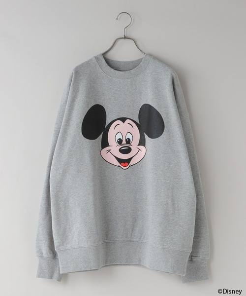 LOWRYS FARM（ローリーズファーム）の「LFM(U)【MICKEY】スウェットクルーネック　 653950（スウェット・メンズ・ホワイト/ブルー/グレー・MEDIUM/LARGE）」の2枚目の写真