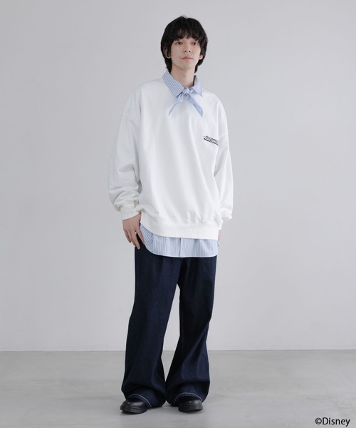 LOWRYS FARM（ローリーズファーム）の「LFM(U)【MICKEY】スウェットクルーネック　 653950（スウェット・メンズ・ホワイト/ブルー/グレー・MEDIUM/LARGE）」の13枚目の写真