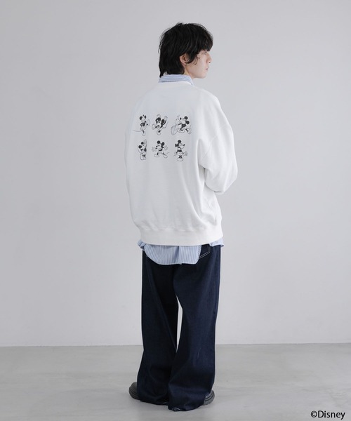 LOWRYS FARM（ローリーズファーム）の「LFM(U)【MICKEY】スウェットクルーネック　 653950（スウェット・メンズ・ホワイト/ブルー/グレー・MEDIUM/LARGE）」の14枚目の写真