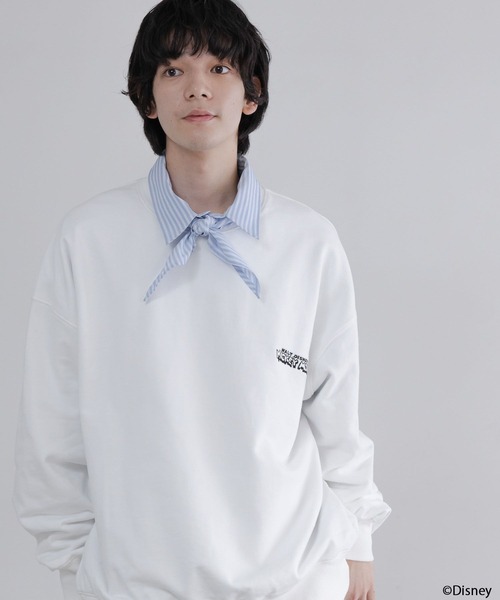 LOWRYS FARM（ローリーズファーム）の「LFM(U)【MICKEY】スウェットクルーネック　 653950（スウェット・メンズ・ホワイト/ブルー/グレー・MEDIUM/LARGE）」の16枚目の写真