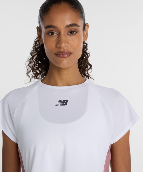 NEW BALANCE(ニューバランス)の「ファストデイズTシャツ(Tシャツ/カットソー・レディース・ホワイト/ネイビー・SMALL/MEDIUM/LARGE/X-LARGE)」の5枚目の写真