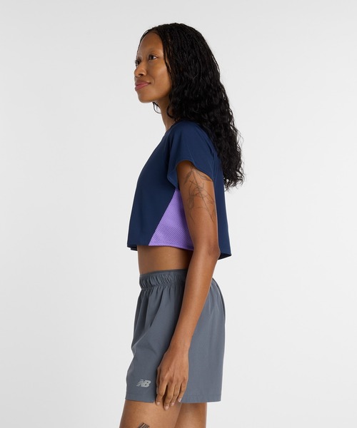 NEW BALANCE(ニューバランス)の「ファストデイズTシャツ(Tシャツ/カットソー・レディース・ホワイト/ネイビー・SMALL/MEDIUM/LARGE/X-LARGE)」の8枚目の写真