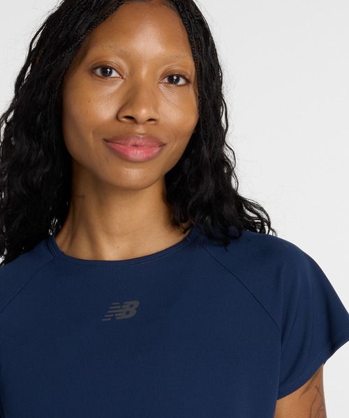 NEW BALANCE(ニューバランス)の「ファストデイズTシャツ(Tシャツ/カットソー・レディース・ホワイト/ネイビー・SMALL/MEDIUM/LARGE/X-LARGE)」の10枚目の写真