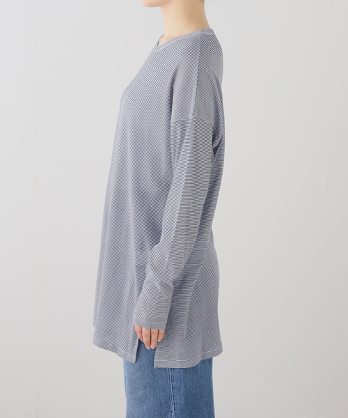 OUTDOOR PRODUCTS（アウトドアプロダクツ）の「miller Light Prib Crew L/S Tee（Tシャツ/カットソー・レディース・ネイビー・FREE）」の2枚目の写真