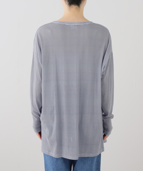 OUTDOOR PRODUCTS（アウトドアプロダクツ）の「miller Light Prib Crew L/S Tee（Tシャツ/カットソー・レディース・ネイビー・FREE）」の3枚目の写真