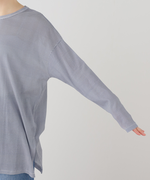 OUTDOOR PRODUCTS（アウトドアプロダクツ）の「miller Light Prib Crew L/S Tee（Tシャツ/カットソー・レディース・ネイビー・FREE）」の4枚目の写真