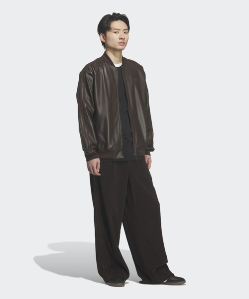 adidas(アディダス)の「adidas/アディダス SST PLEATHER フェイクレザー ジャケット 2026年 夏 夏服(ブルゾン・メンズ・ブラウン・M/L/XL)」の6枚目の写真