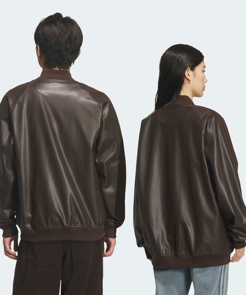 adidas(アディダス)の「adidas/アディダス SST PLEATHER フェイクレザー ジャケット 2026年 夏 夏服(ブルゾン・メンズ・ブラウン・M/L/XL)」の8枚目の写真
