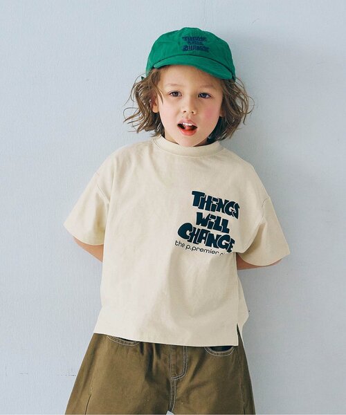 p.premier(ピードットプルミエ)の「SHIRO-KUROグラフィックTシャツ(Tシャツ/カットソー・キッズ・ブラック/アイボリー・80/90/100/110/120/130/140)」の2枚目の写真