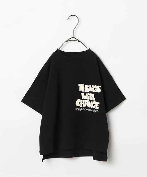 p.premier(ピードットプルミエ)の「SHIRO-KUROグラフィックTシャツ(Tシャツ/カットソー・キッズ・ブラック/アイボリー・80/90/100/110/120/130/140)」の11枚目の写真