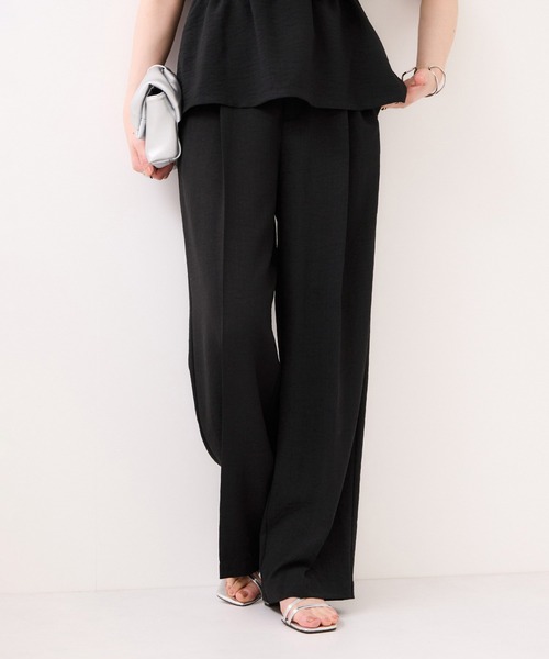 VIS（ビス）の「美easyリネンライクワイドパンツ/イージーケア・接触冷感・セットアップ対応（その他パンツ・レディース・ピンク/ブラック/キナリ/グレー・L/M/S/SS）」の3枚目の写真