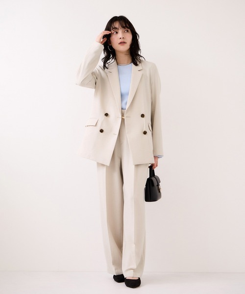 VIS（ビス）の「美easyリネンライクワイドパンツ/イージーケア・接触冷感・セットアップ対応（その他パンツ・レディース・ピンク/ブラック/キナリ/グレー・L/M/S/SS）」の16枚目の写真