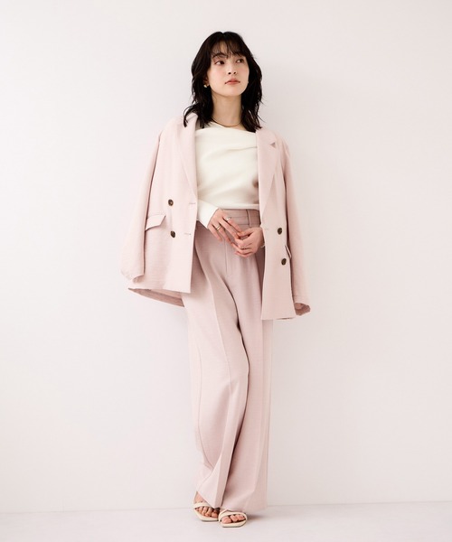 VIS（ビス）の「美easyリネンライクワイドパンツ/イージーケア・接触冷感・セットアップ対応（その他パンツ・レディース・ピンク/ブラック/キナリ/グレー・L/M/S/SS）」の15枚目の写真