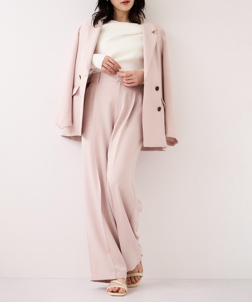 VIS（ビス）の「美easyリネンライクワイドパンツ/イージーケア・接触冷感・セットアップ対応（その他パンツ・レディース・ピンク/ブラック/キナリ/グレー・L/M/S/SS）」の12枚目の写真