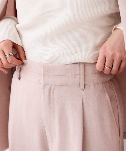 VIS（ビス）の「美easyリネンライクワイドパンツ/イージーケア・接触冷感・セットアップ対応（その他パンツ・レディース・ピンク/ブラック/キナリ/グレー・L/M/S/SS）」の14枚目の写真