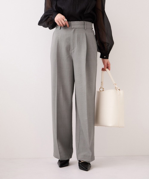 VIS（ビス）の「美easyリネンライクワイドパンツ/イージーケア・接触冷感・セットアップ対応（その他パンツ・レディース・ピンク/ブラック/キナリ/グレー・L/M/S/SS）」の20枚目の写真
