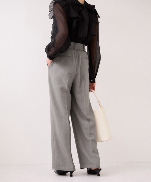 VIS（ビス）の「美easyリネンライクワイドパンツ/イージーケア・接触冷感・セットアップ対応（その他パンツ・レディース・ピンク/ブラック/キナリ/グレー・L/M/S/SS）」の21枚目の写真