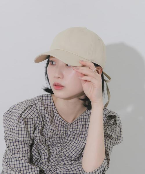 SMELLY（スメリー）の「バックリボンキャップ（キャップ・レディース・ベージュ/ブラック/ブルー・-）」の8枚目の写真