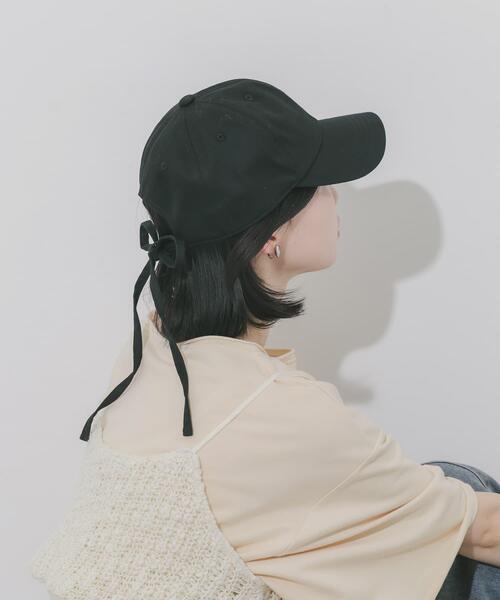 SMELLY（スメリー）の「バックリボンキャップ（キャップ・レディース・ベージュ/ブラック/ブルー・-）」の11枚目の写真