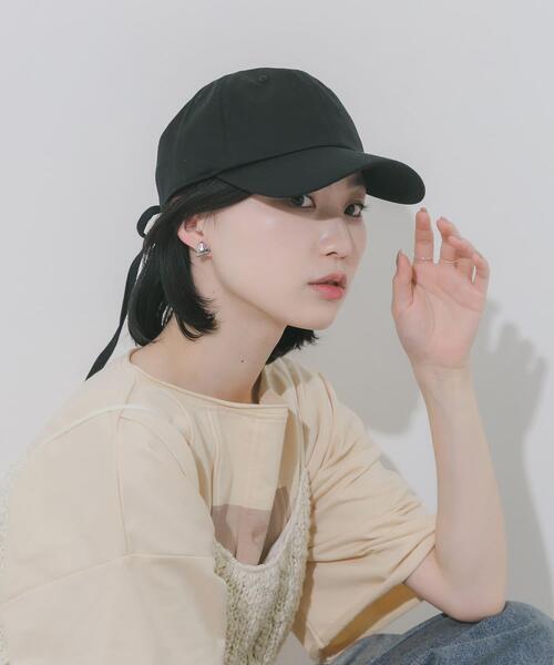 SMELLY（スメリー）の「バックリボンキャップ（キャップ・レディース・ベージュ/ブラック/ブルー・-）」の12枚目の写真