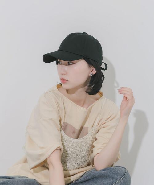 SMELLY（スメリー）の「バックリボンキャップ（キャップ・レディース・ベージュ/ブラック/ブルー・-）」の13枚目の写真