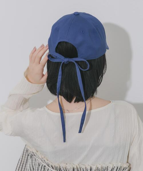 SMELLY（スメリー）の「バックリボンキャップ（キャップ・レディース・ベージュ/ブラック/ブルー・-）」の21枚目の写真
