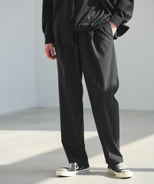 green label relaxing(グリーンレーベルリラクシング)の「ウォッシャブル トロ オルマイ ワイドパンツ W3 イージーパンツ -ストレッチ-(その他パンツ・メンズ・ダークグレー/モカ/ブラック/ダークブラウン・S/XL/M/L)」の1枚目の写真