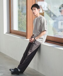 green label relaxing（グリーンレーベルリラクシング）の「ウォッシャブル トロ オルマイ ワイドパンツ W3 イージーパンツ -ストレッチ-（その他パンツ）」